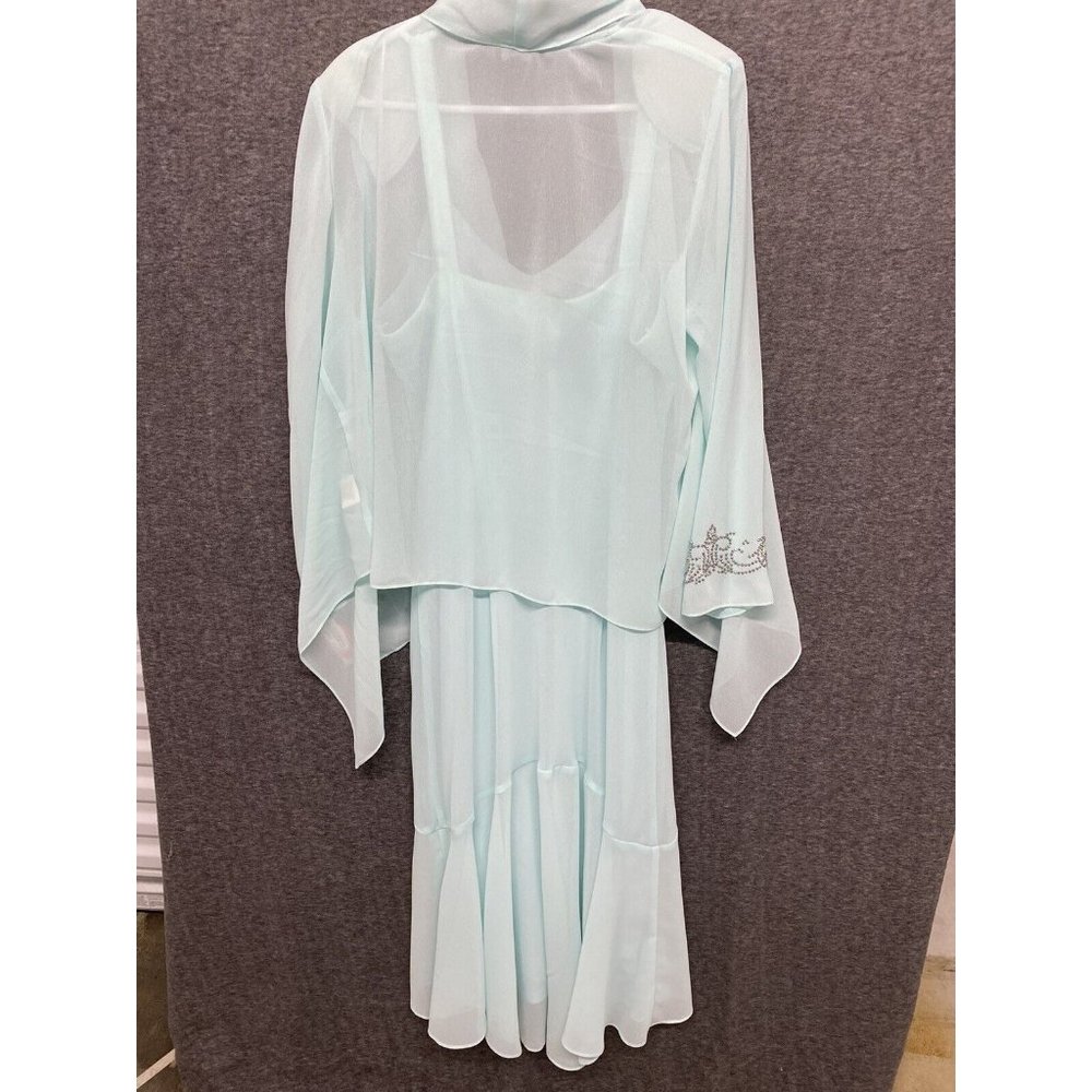 R&M Richards mint green 2 piece hi-low sz 14 NWT* USA - Picture 7 of 10